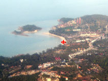 Tour office location View from the airplane