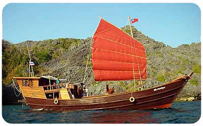 Traditional Burmese Junk Boat