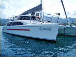 luxury cruising catamaran